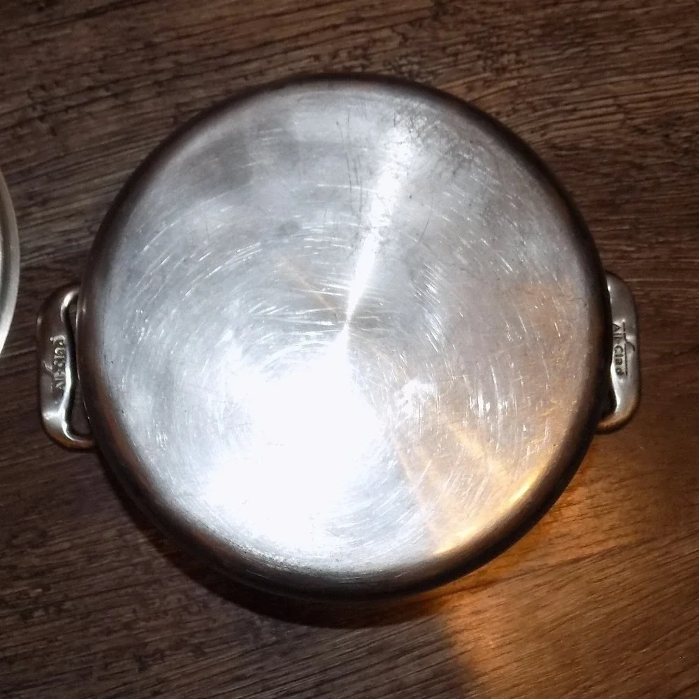 All-Clad Stainless Steel Petite Braiser Sauce Pan with Lid Silver Good Condition